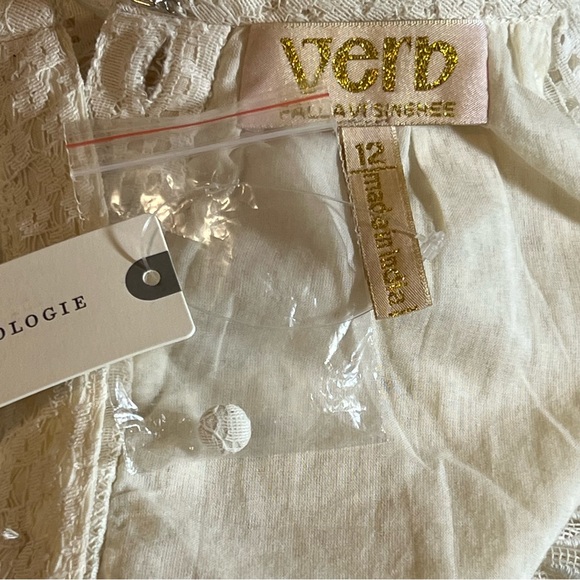 Anthropologie Verb Agneza Embroidered Lace Boho Cottagecore Midi Maxi Dress 12 - Picture 8 of 16